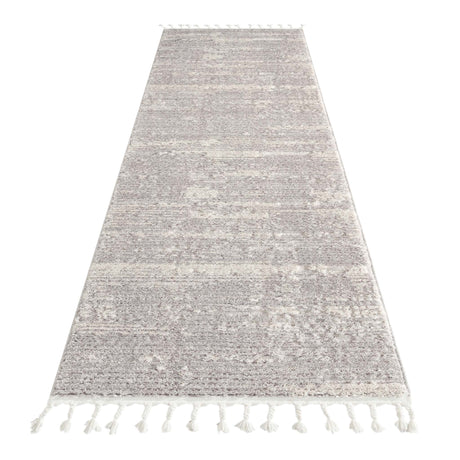 Addie Plush Area Rug — High-and-Low 20mm Sculpted Pile, Soft Tassels — Allure Home Collections