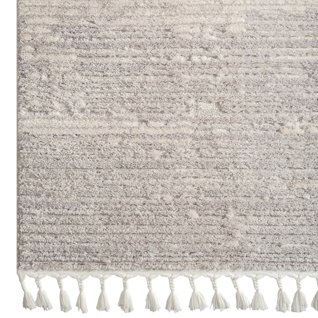 Addie Plush Area Rug — High-and-Low 20mm Sculpted Pile, Soft Tassels — Allure Home Collections