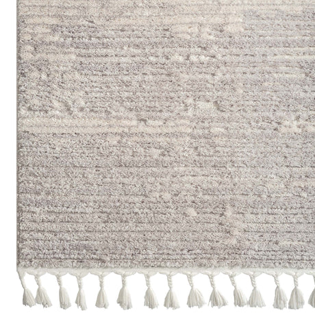 Addie Plush Area Rug — High-and-Low 20mm Sculpted Pile, Soft Tassels — Allure Home Collections