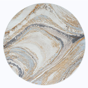 Susa sand marble accent rug with geometric pattern in a modern entryway