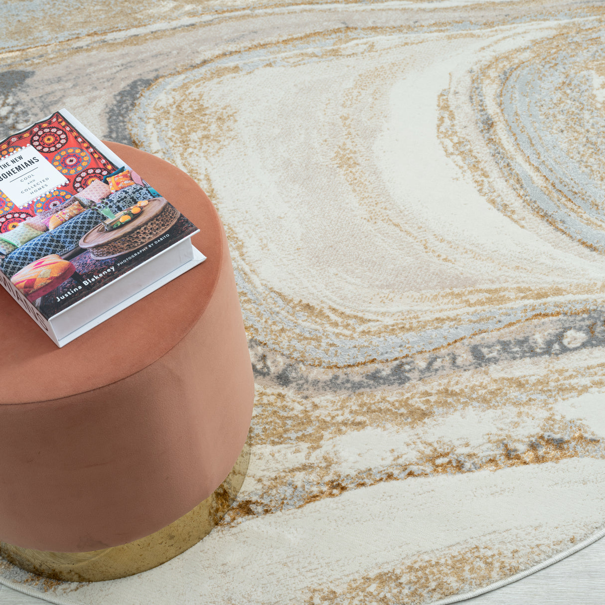 Avani Marble Rug — Polypropylene and Polyester, Contemporary Geometric Accent — Allure Home Collections