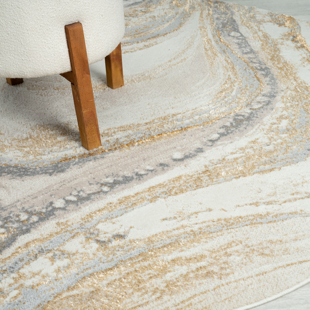 Avani Marble Rug — Polypropylene and Polyester, Contemporary Geometric Accent — Allure Home Collections