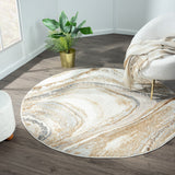 Avani Marble Rug — Polypropylene and Polyester, Contemporary Geometric Accent — Allure Home Collections