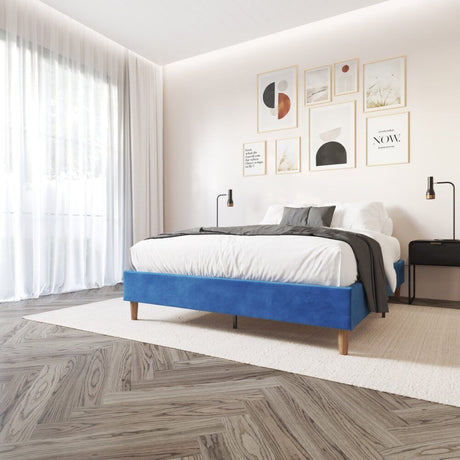 Tuscania Queen Bed Frame, Blue