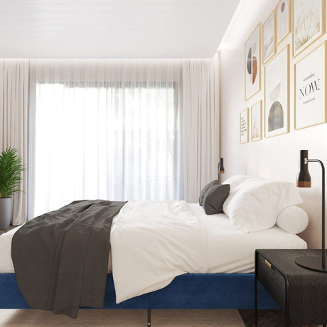 Tuscania Queen Bed Frame, Blue