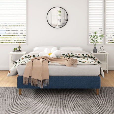 Vetralla Double Bed Frame, Blue