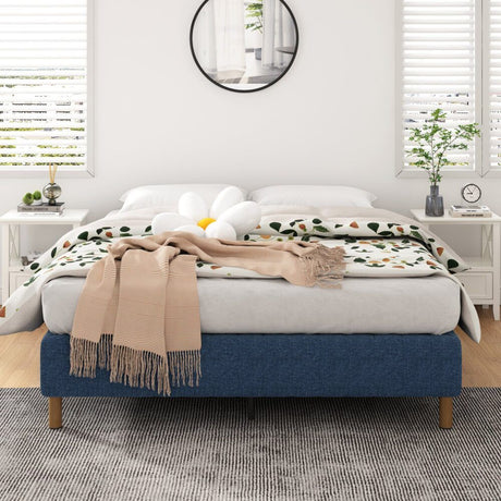 Vetralla King Bed Frame, Blue