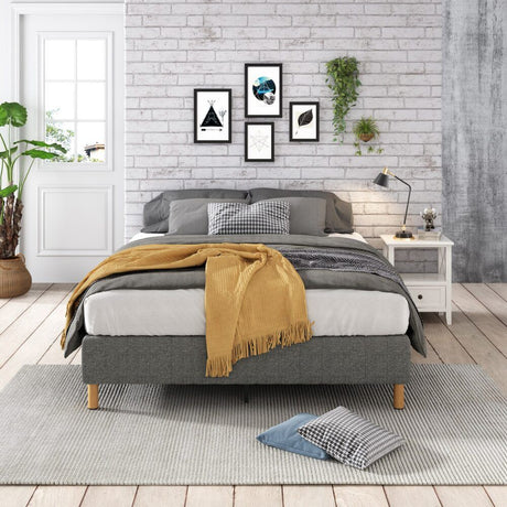 Vetralla Double Bed Frame, Dark Grey