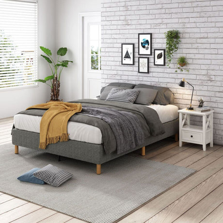 Vetralla Double Bed Frame, Dark Grey