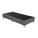 Elegant Dark Grey Metal Bedframe Foundation