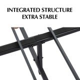 Elegant Dark Grey Metal Bedframe Foundation