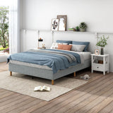 Vetralla Double Bed Frame, Light Grey