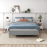 Vetralla King Bed Frame, Light Grey