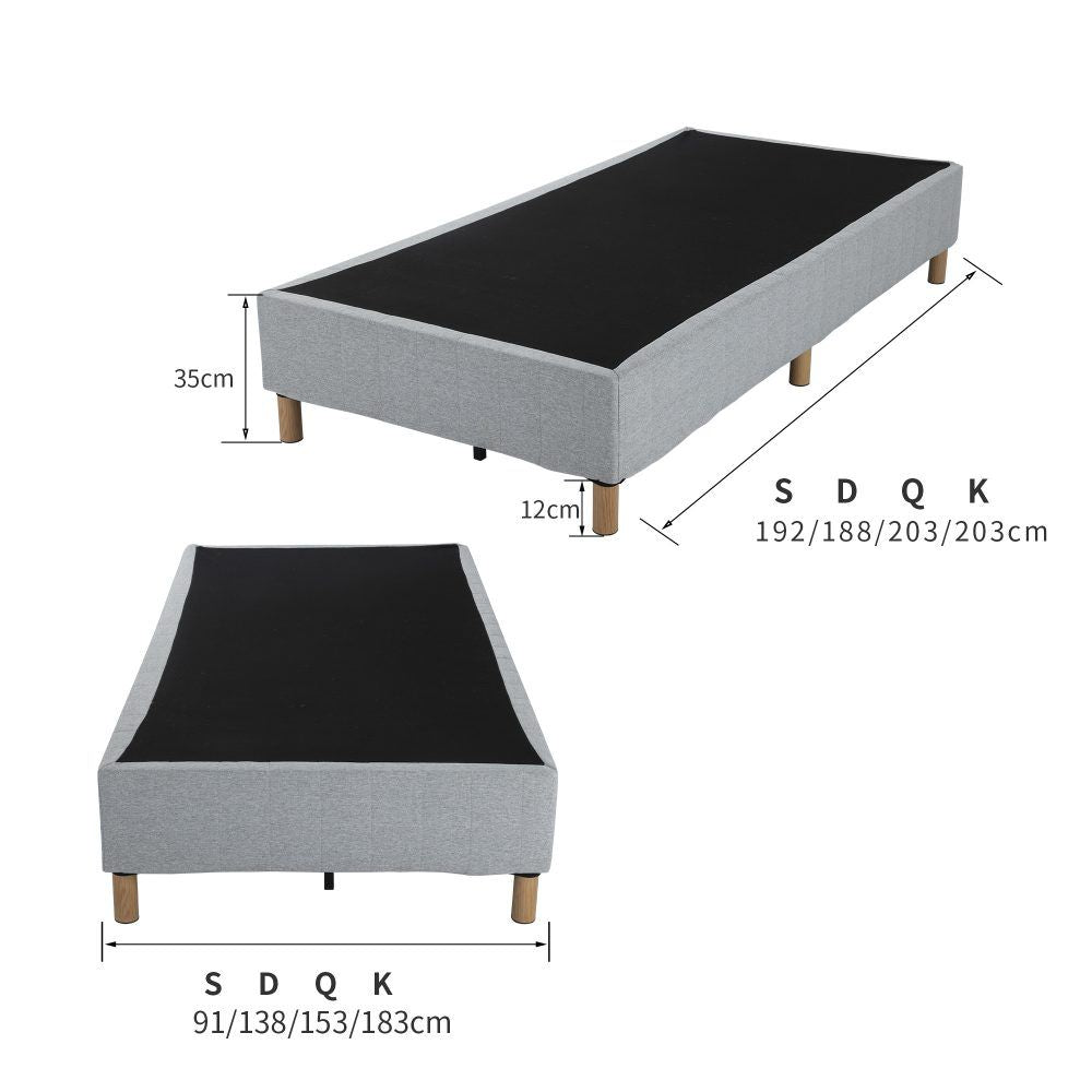 Vetralla King Bed Frame, Light Grey
