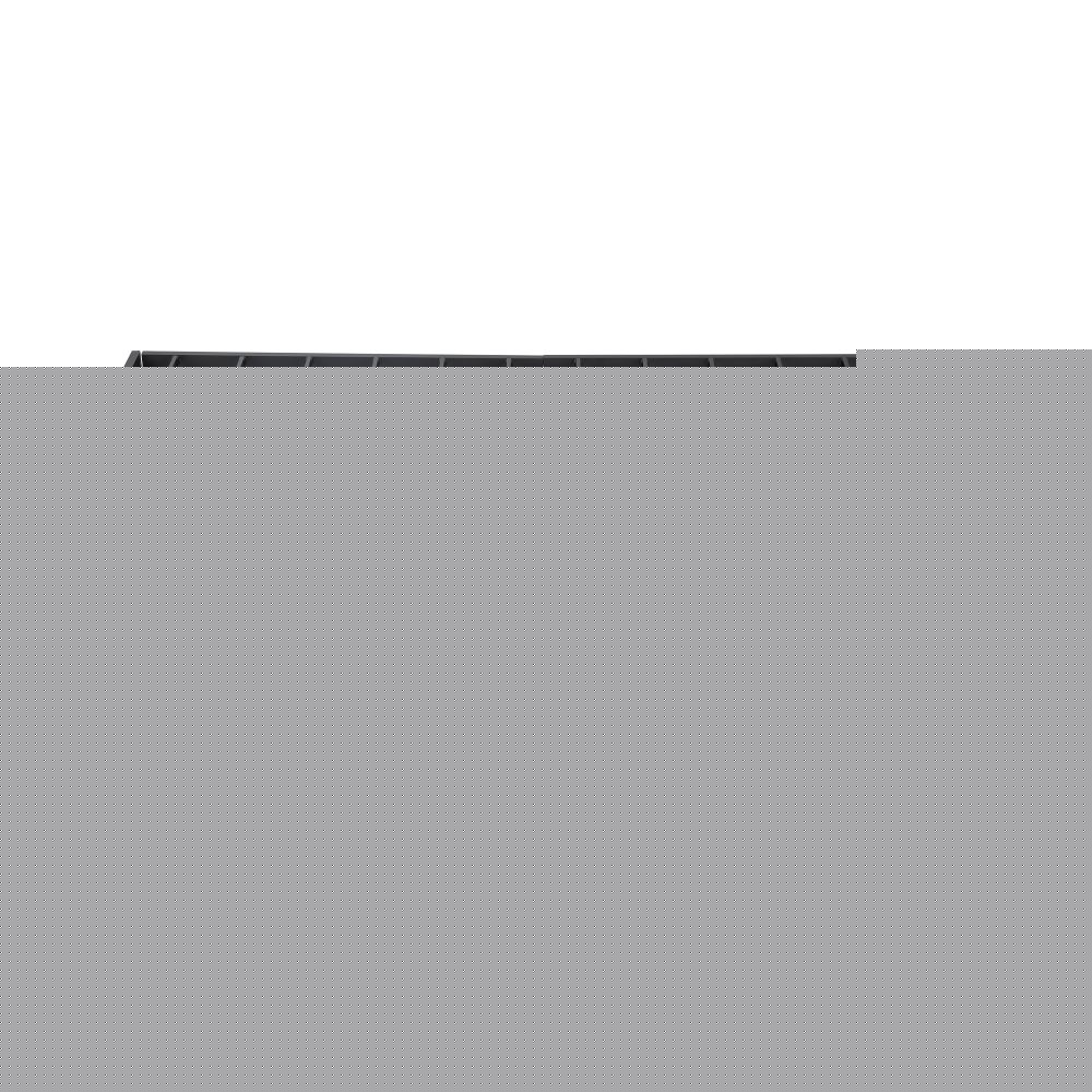 Light grey bed frame from foot end showing full proportions — Allure Home Collections