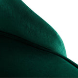 Kingsford green velvet dining chair with gold metal legs