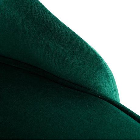 Kingsford green velvet dining chair with gold metal legs