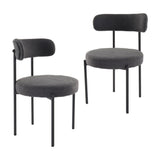 Lobethal Boucle Dining Chair, Charcoal 2pcs