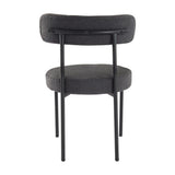 Lobethal Boucle Dining Chair, Charcoal 2pcs