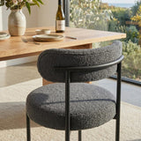 Lobethal Boucle Dining Chair, Charcoal 2pcs