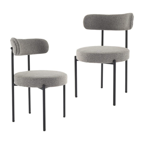 Angaston grey boucle dining chair in a modern dining room