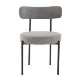 Lobethal Boucle Dining Chair, Slate Grey 2pcs