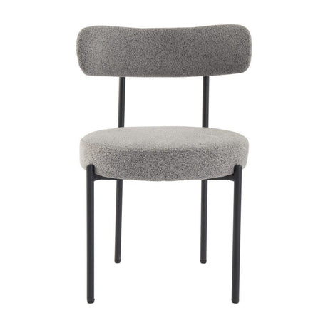 Angaston grey boucle dining chair in a modern dining room