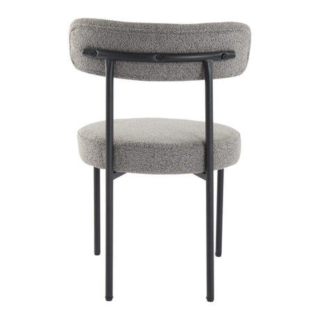 Angaston grey boucle dining chair in a modern dining room