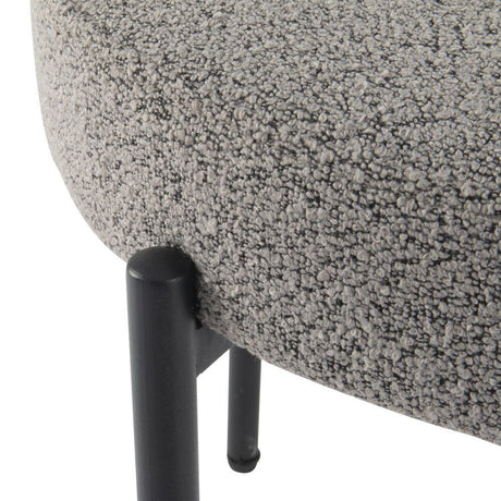 Angaston grey boucle dining chair in a modern dining room