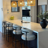 Shoreham Boucle Bar Stool, White 2pcs