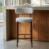 Shoreham Boucle Bar Stool, White 2pcs