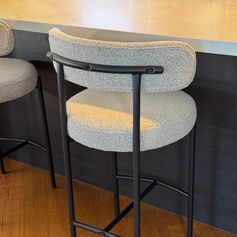 Shoreham Boucle Bar Stool, White 2pcs
