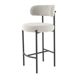 Shoreham Boucle Bar Stool, White 2pcs