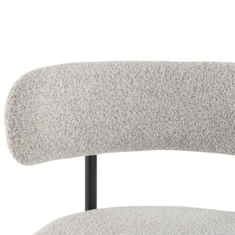 Elsa boucle bar stool seat close-up showing premium texture — Allure Home Collections