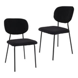 Bridgewater Armless Dining Chair, Boucle 2pcs