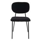 Stockwell charcoal teddy boucle armless dining chair
