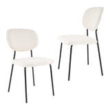 Bridgewater Armless Dining Chair, Boucle 2pcs
