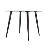 Elegant Marble Effect Round Dining Table