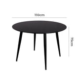 Elegant Marble Effect Round Dining Table