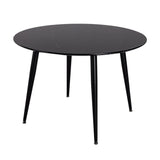 Birdwood 5 Piece Dining Set, Black Marble and Green Velvet