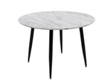 Round MDF Marbling Dining Table — Contemporary Marble-Look — Allure Home Collections