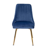 Mount Torrens 5 Piece Dining Set, Grey and Blue Velvet