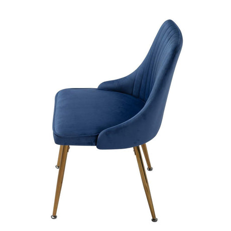 Mount Torrens 5 Piece Dining Set, Grey and Blue Velvet