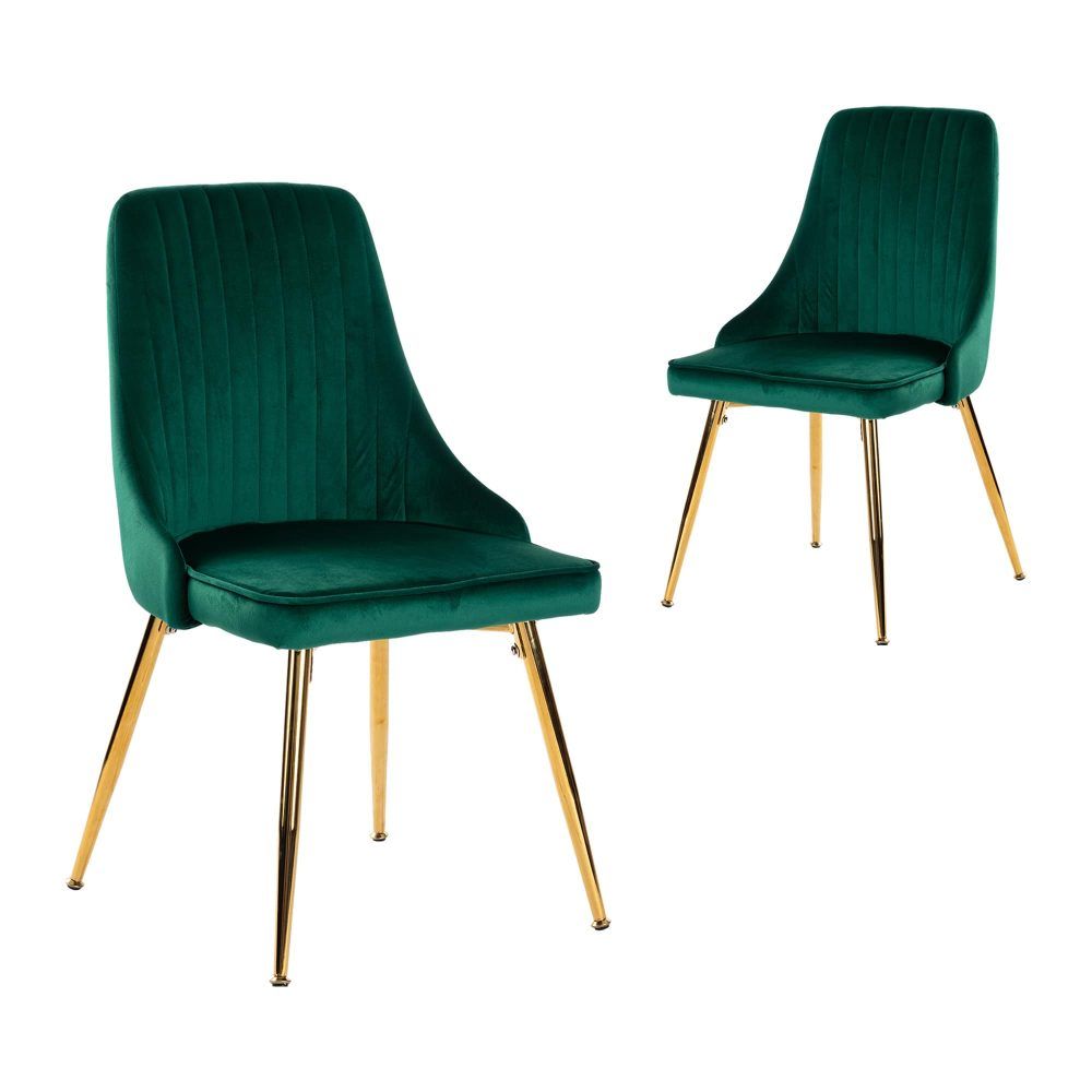 Mount Torrens 5 Piece Dining Set, Grey and Green Velvet