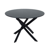 Gumeracha 5 Piece Dining Set, Black Marble and Green Velvet