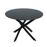 Gumeracha 5 Piece Dining Set, Black Marble and Green Velvet