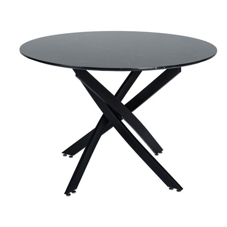 Gumeracha 5 Piece Dining Set, Black Marble and Green Velvet