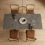 Manoora rectangular dining table in dark grey