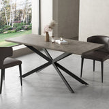 Manoora rectangular dining table in dark grey