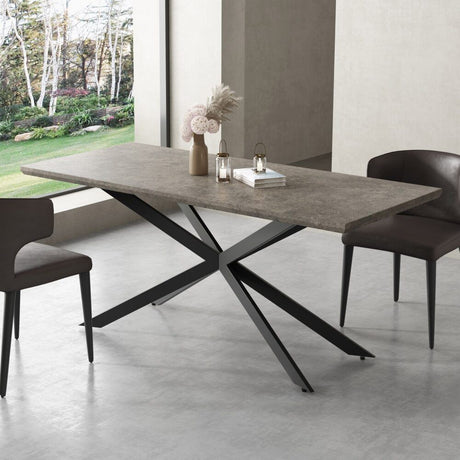 Manoora rectangular dining table in dark grey